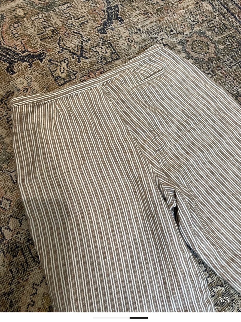 Boden striped Linen Pants 8 - Picture 3 of 4